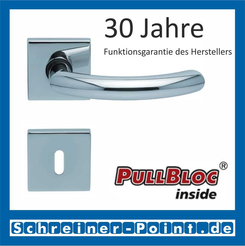 Scoop Golf quadrat PullBloc Quadratrosettengarnitur, Rosette Edelstahl poliert